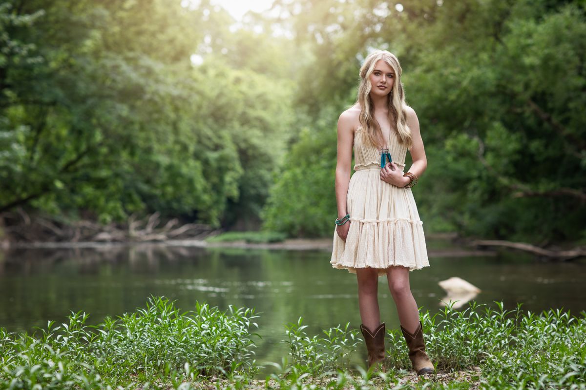 Senior girl in boho
